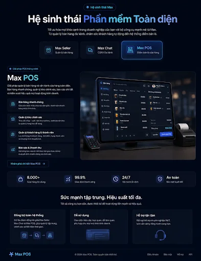 Giao diện máy bán hàng Max POS